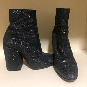 Dries Van Noten Glitter Booties Size 36.5